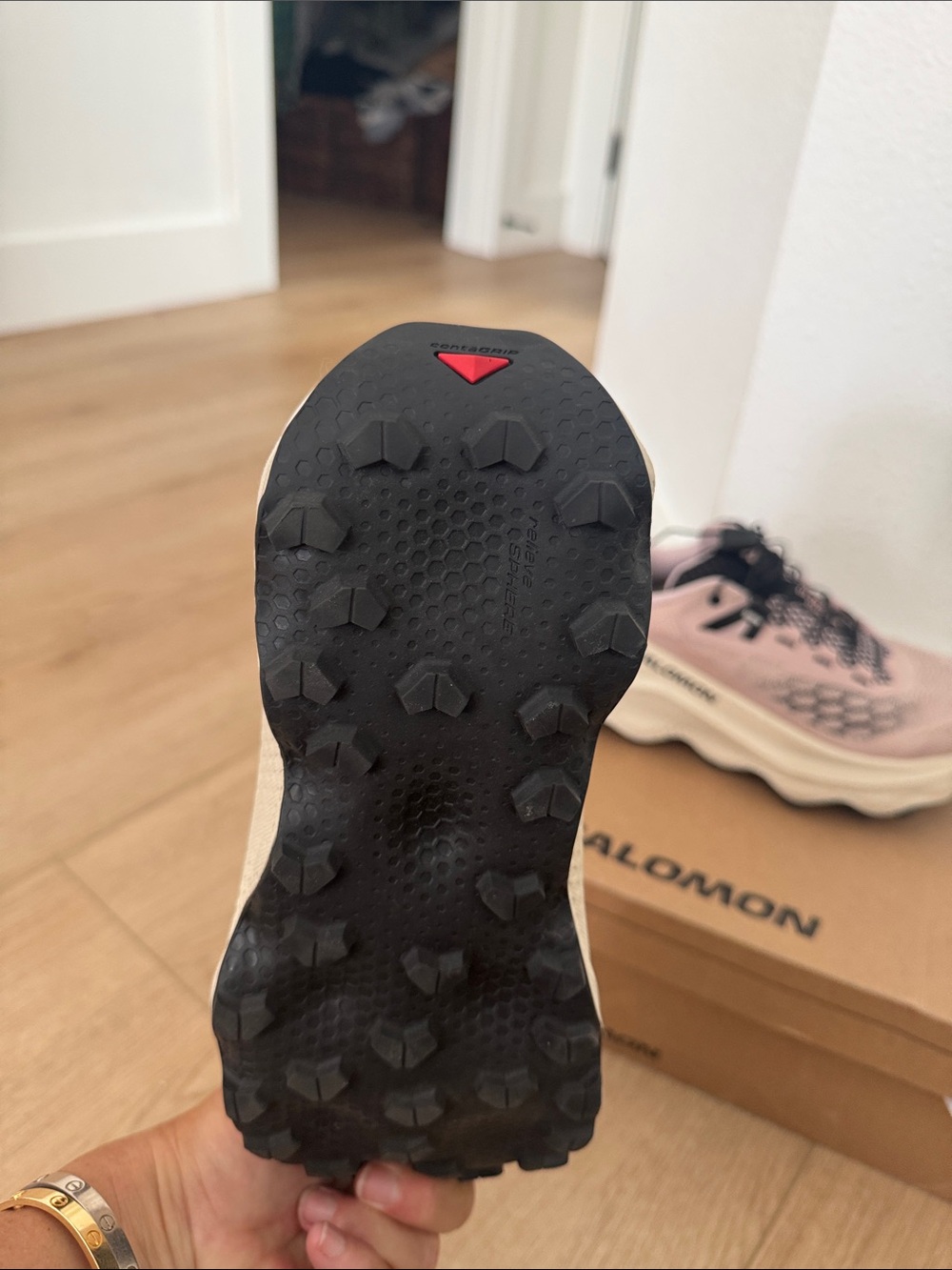 Salomon Women's Pink Ultra Glide 4 Trail Running Shoes - Picture 5 of 8